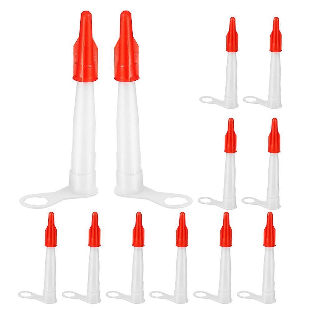 Caulk Nozzles Caulk Tube Caps for Filling 12Sets with ABS Material and Assorted Color