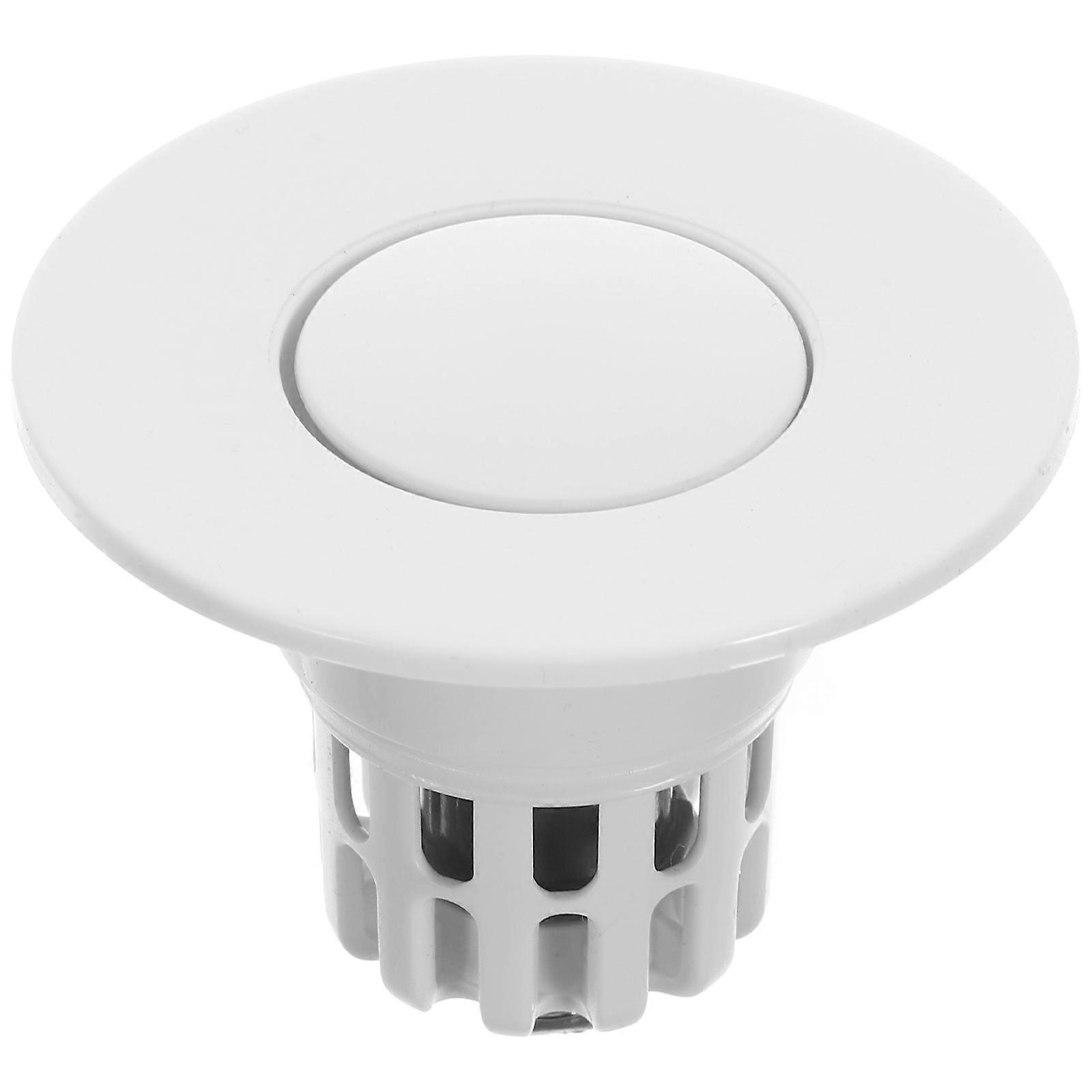 Hvit pressetype avløpsplugg for baderomsvask