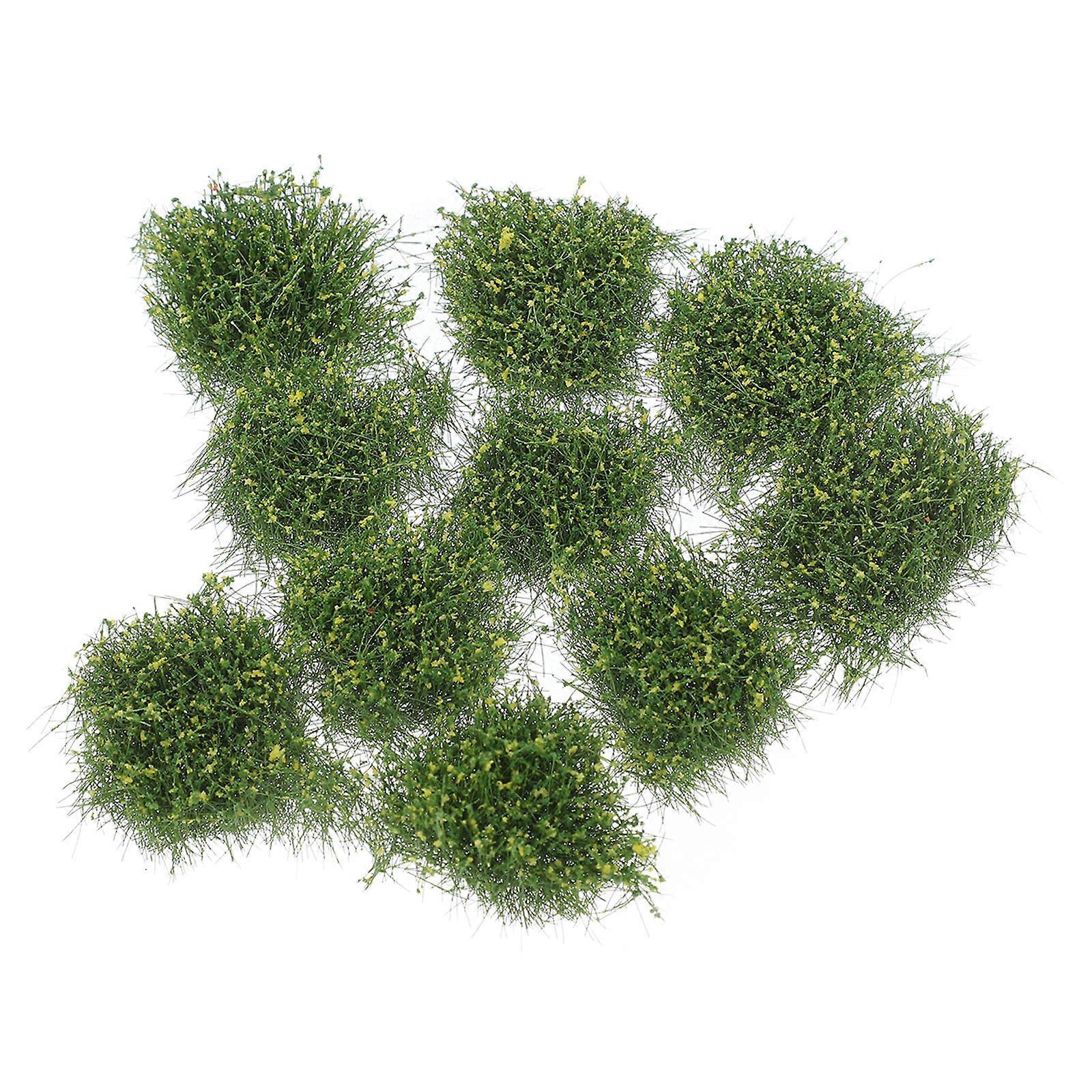 Miniature Grass Cluster Plastic Plants for DIY Outdoor Decor 10Pcs Set