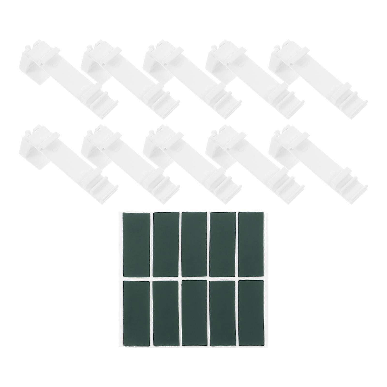 Self Adhesive Curtain Rod Bracket No Drill Curtain Brackets for 10Sets Hooks