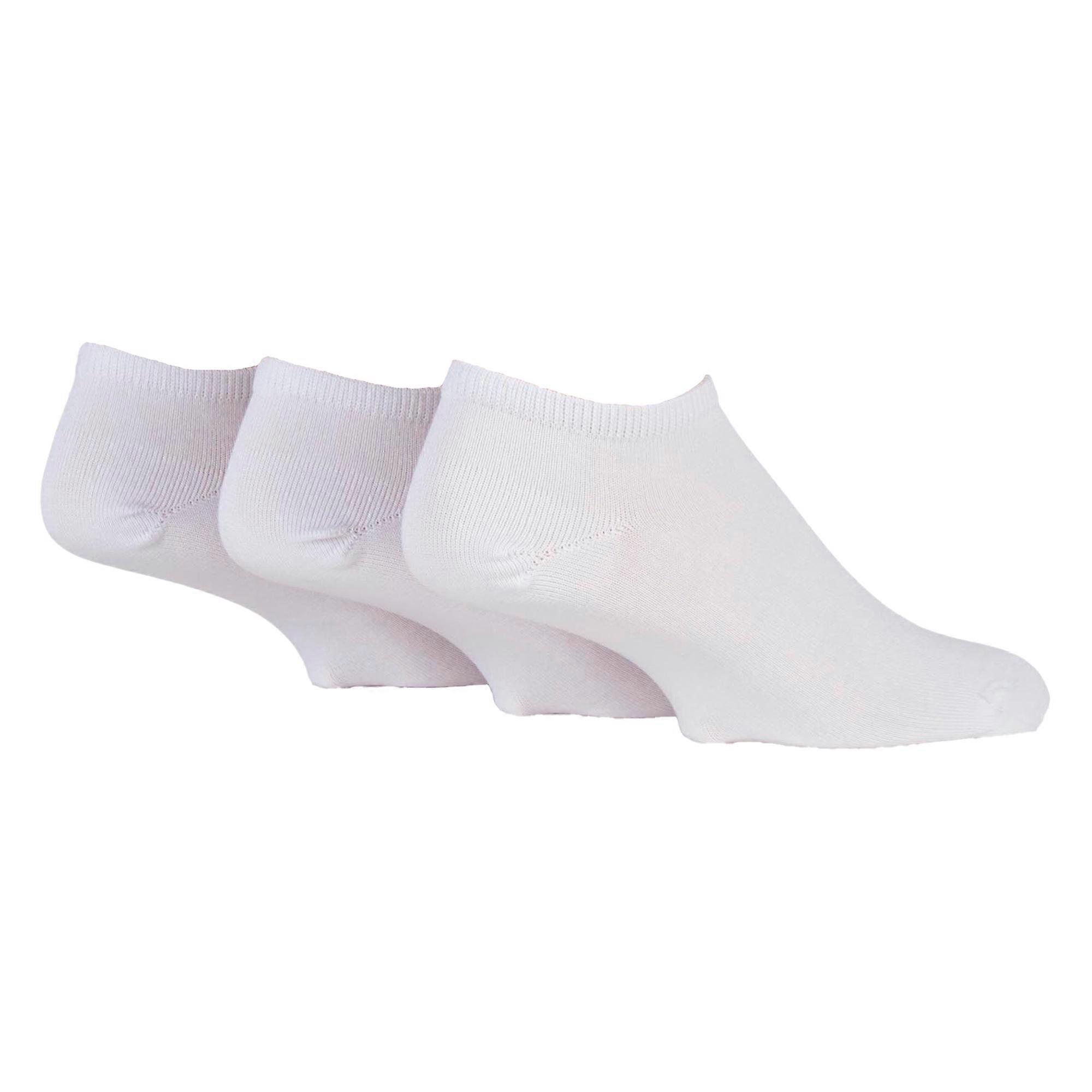 SOCKSHOP - 3 Pack Mens Plain Bamboo Trainer Liner Socks
