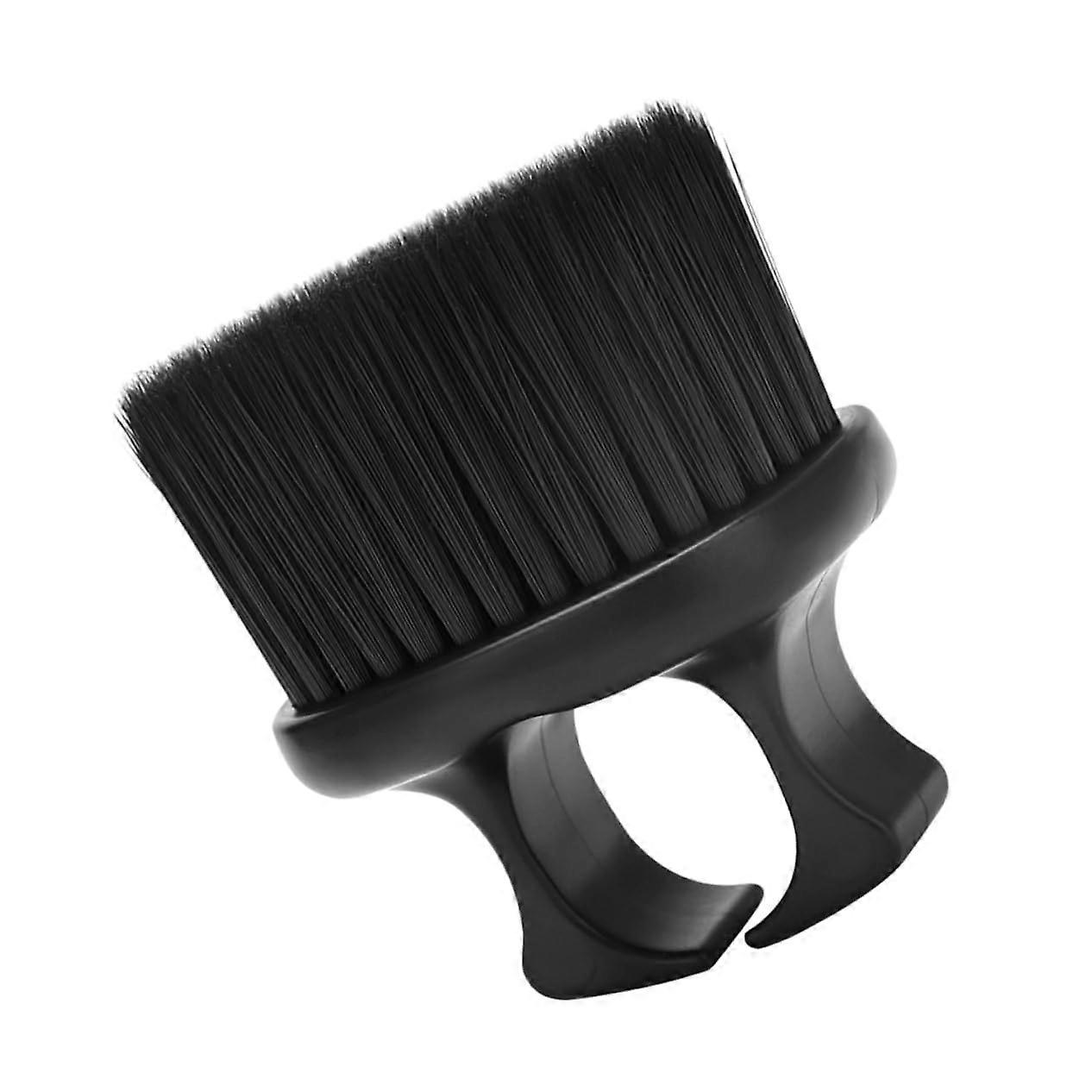 Beard Brush for Men with Ergonomic Ring Grip, Compact Travel Size, Dual Grooming Function, Black