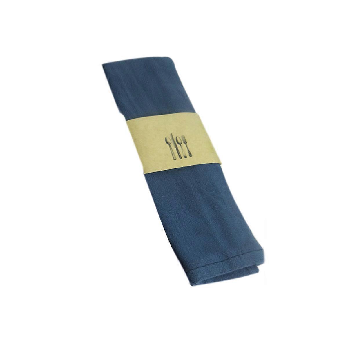 Baking Cloth Flax Napkin for Kitchen Use in Dark Blue