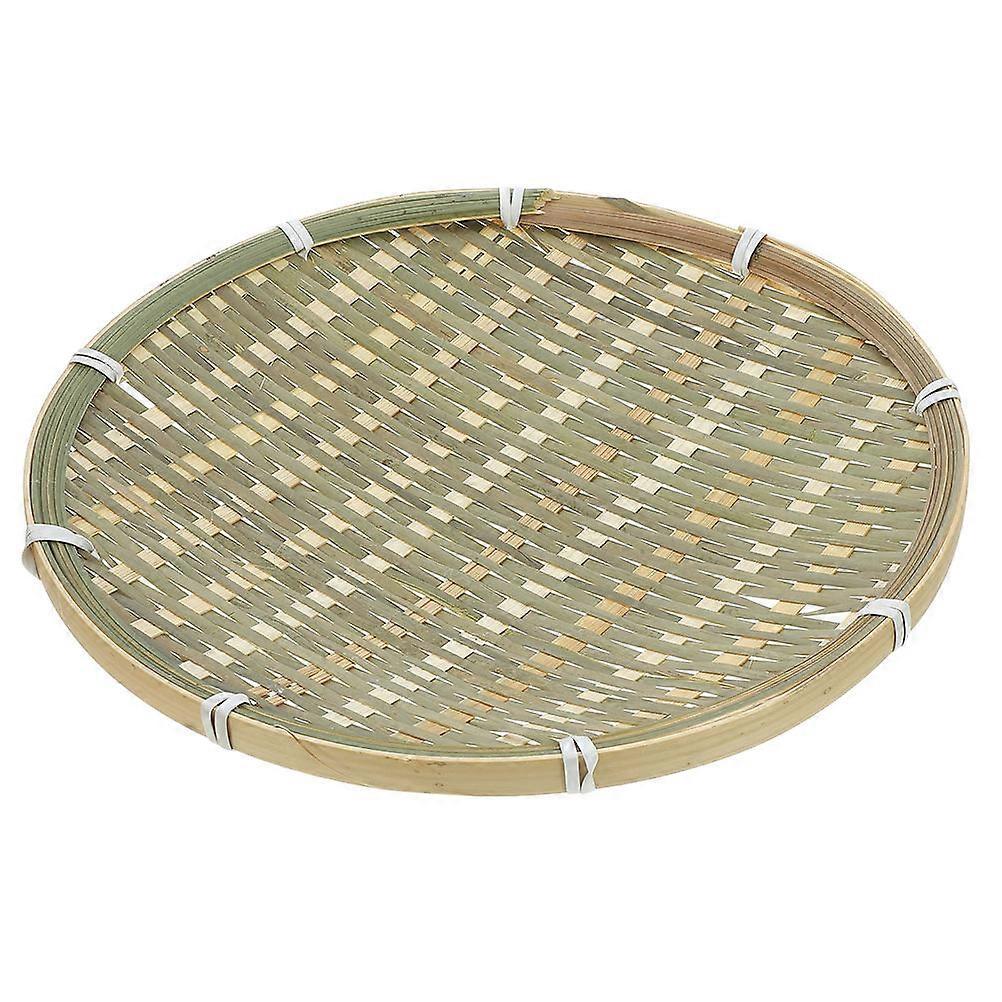 Round Bamboo Trays for Kitchen Use Wicker Bread Basket Small Round