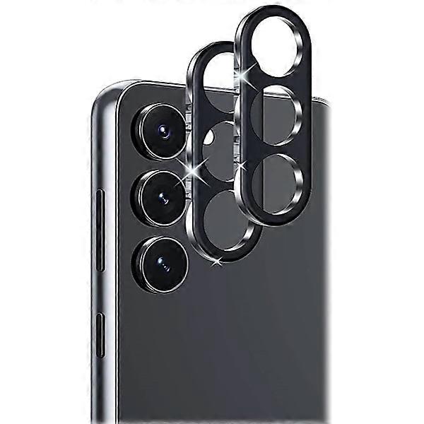 [2-Pack] compatible with Samsung S23 Tempered Glass Lens Protector - Black