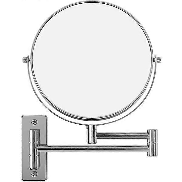 8 inch double sided LED makeup mirror, wall mounted magnifying mirror