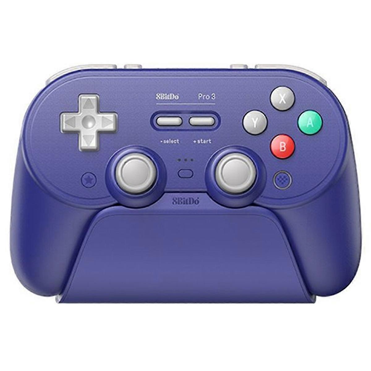 8BitDo Pro 3 Bluetooth Gamepad Wireless Controller for Switch Windows for Apple TMR Joysticks Swappable Buttons Purple