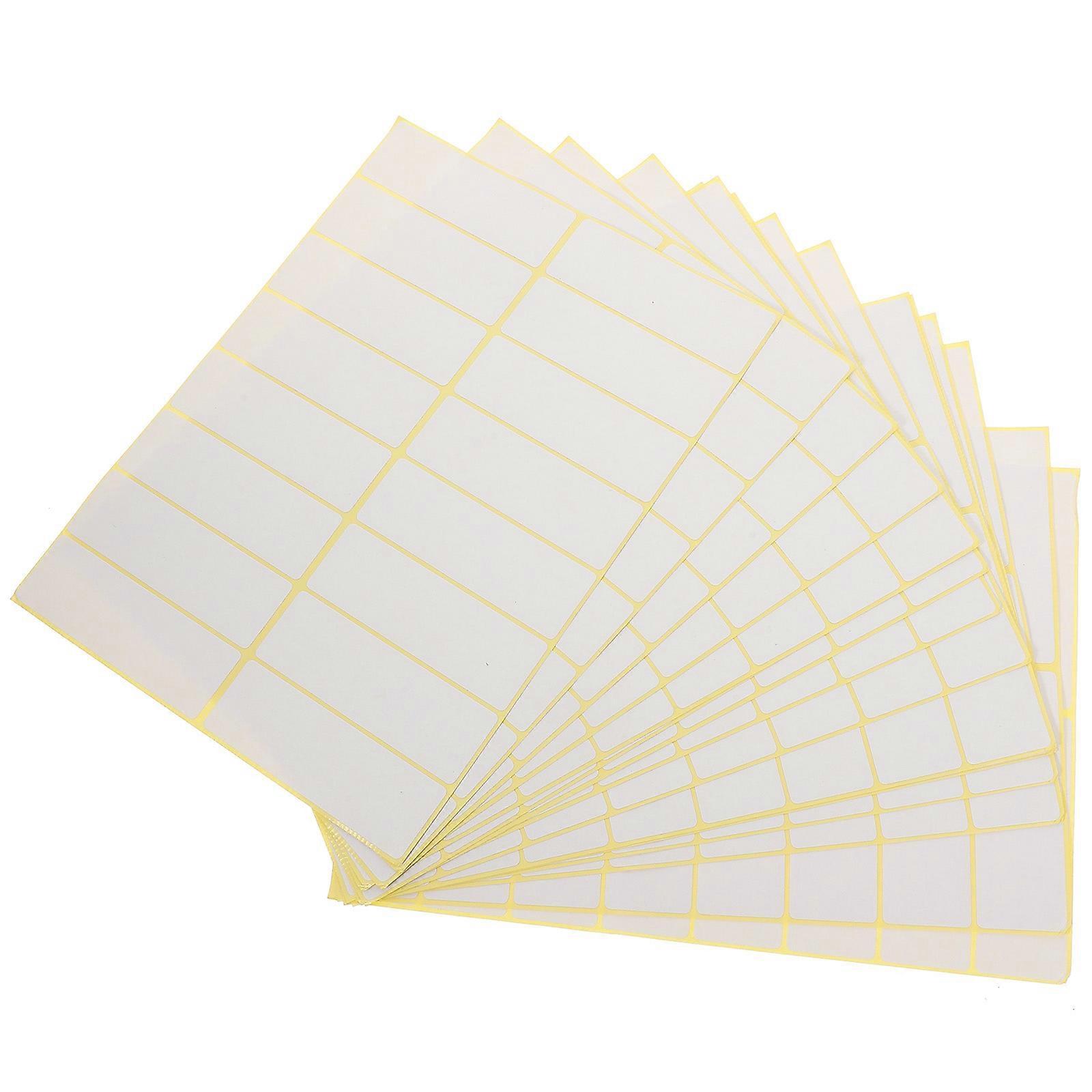 Blank Adhesive Stickers for Labeling White Price Tags Easy to Write on 15 Sheets 16 Labels per Sheet