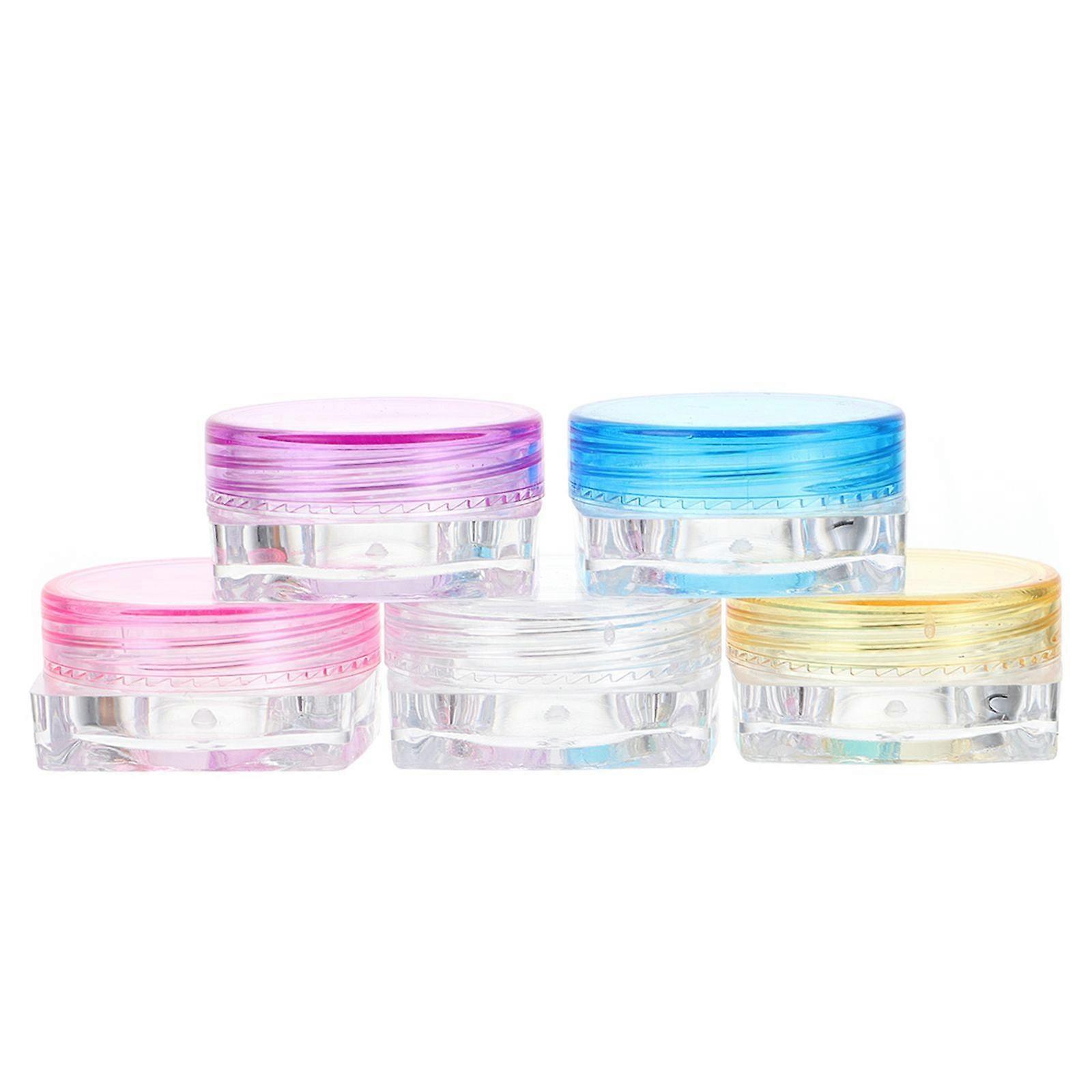 50Pcs 3g Cosmetics Storage Jars Empty Makeup Samples Boxes (Assorted Color)