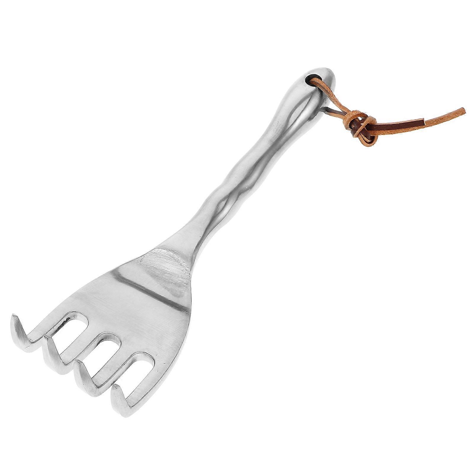 Garden Rake Small Hand Rake for Weeding and Silver
