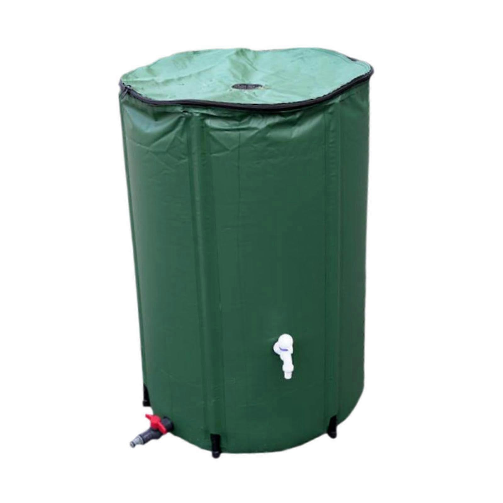 Foldable Rain Barrel with Overflow Kit, 160L Garden Rainwater Collection Container
