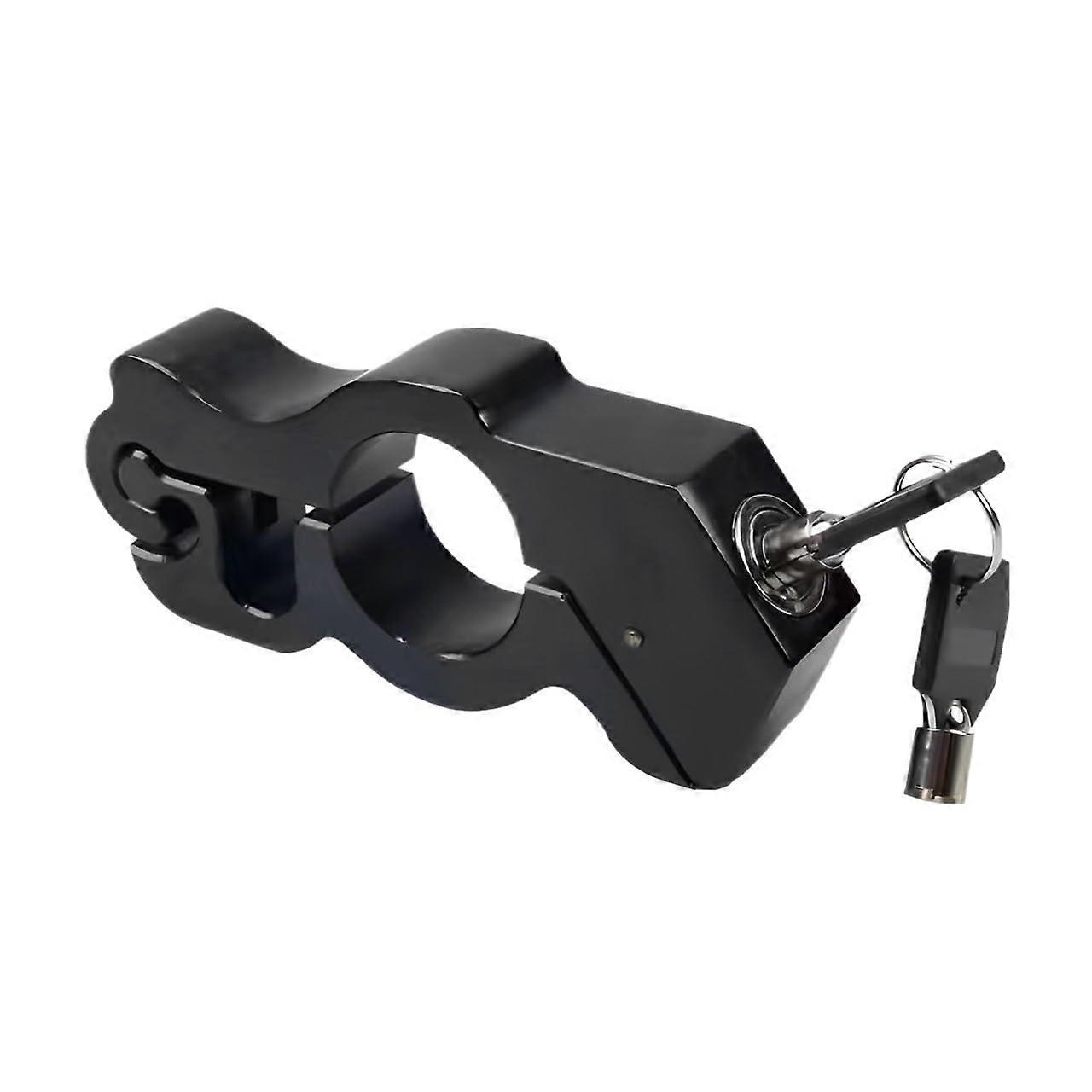 Motorcycle Handlebar Grip Lock AntiTheft Security Brake Disc Lock with Keys Black