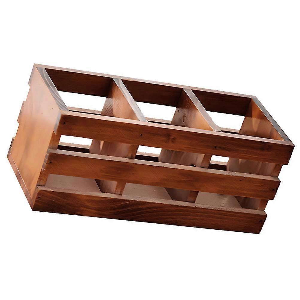 Wood Pens Storage Box for Desktop Organizer Use