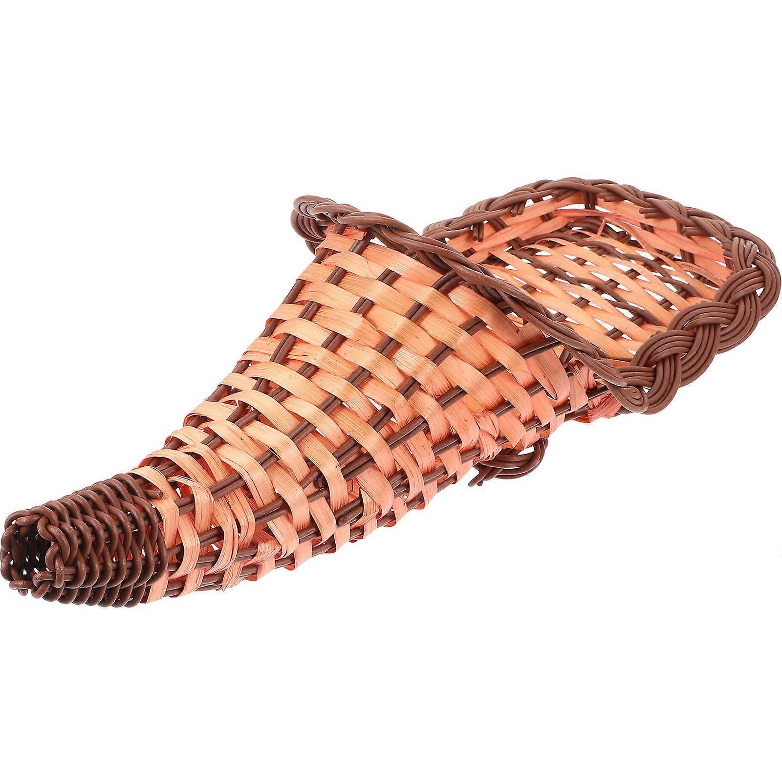 Bamboo Cornucopia Basket for Storage Use in Chocolate