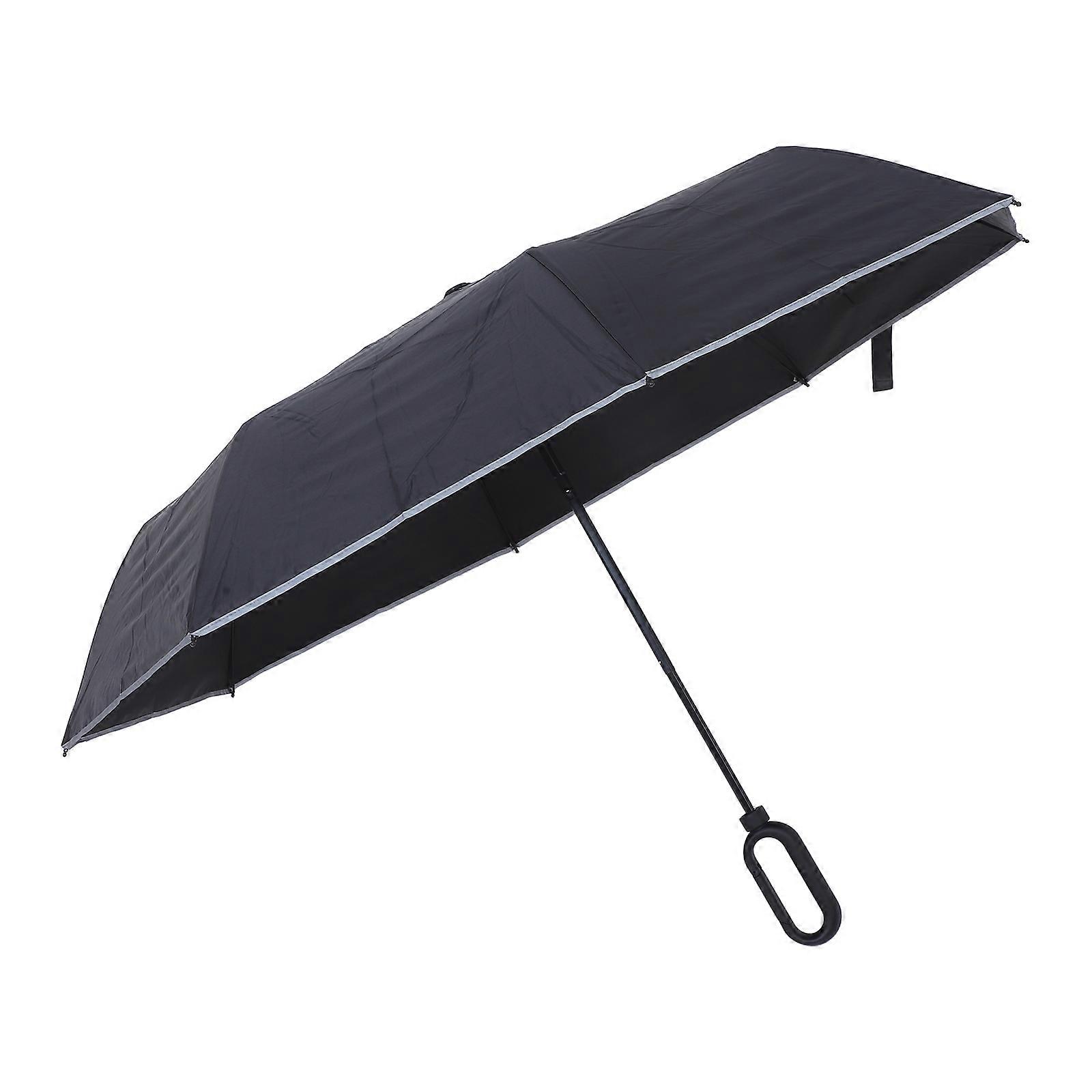 Windproof Folding Umbrella for Outdoor Use with Thickened Hook