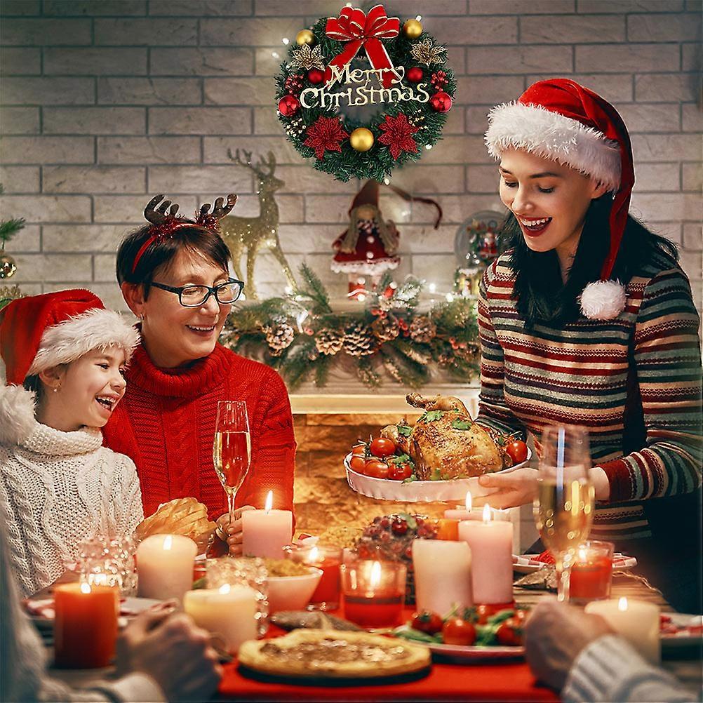 Decorative Christmas Garland with LED Light String for Decor 1Set