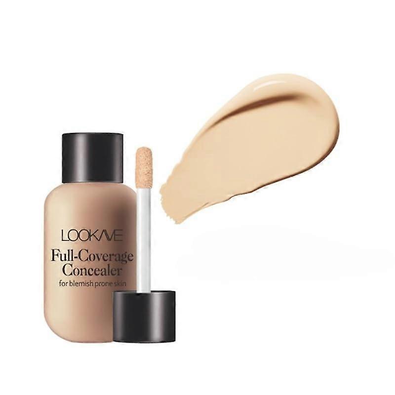 Liquid Concealer DEEP Full Coverage LongLasting Buildable Cream for Warm Yellow Complexion