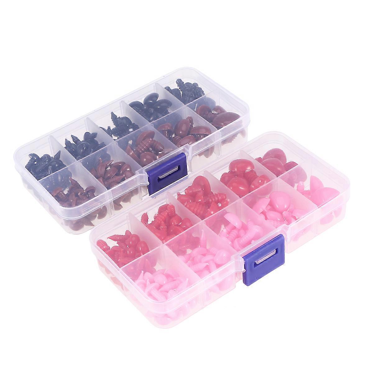 Plastic Nose Plush Nose Set for Crafting 250Pcs Assorted Colors