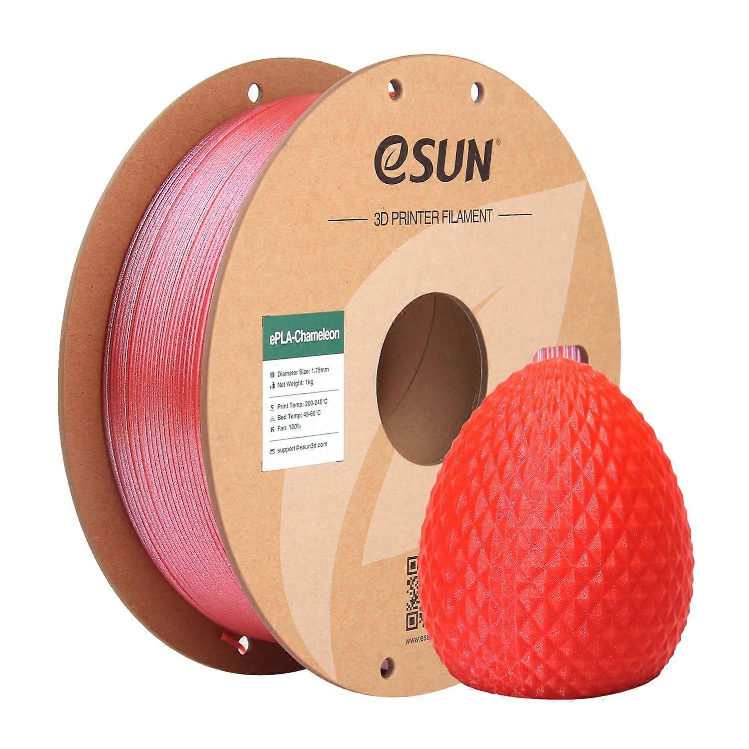 Chameleon Gradient PLA 3D Printer Filament 1.75mm Raspberry Red Glitter, 1KG Spool