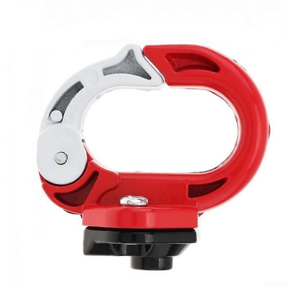 Aluminum Motorcycle Helmet Holder with Dual Hooks Storage Quick Mount Design Red