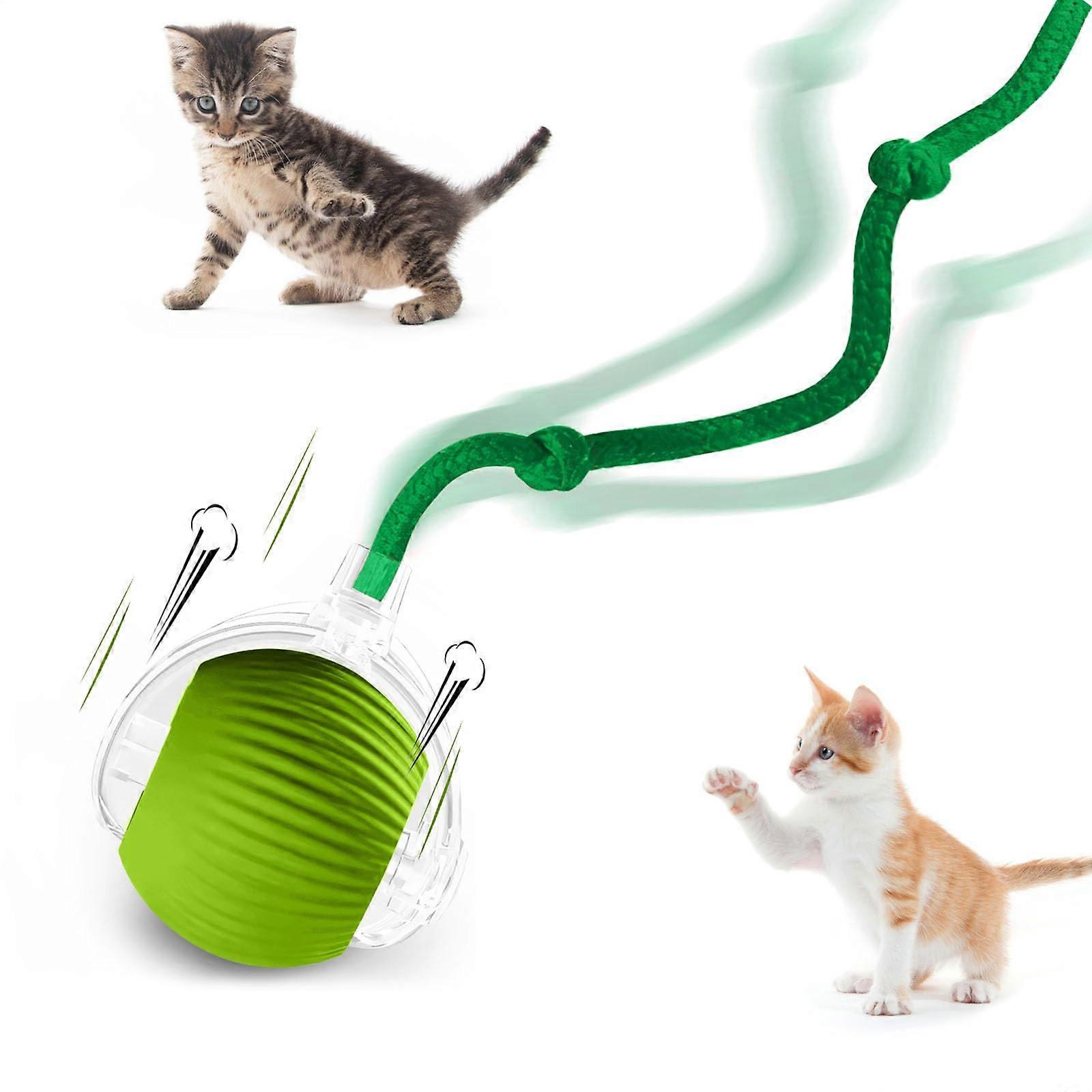 Interactive Cat Toy with Smart Motion Sensor, Durable ChewResistant Automatic Ball for Indoor Cats (Green)