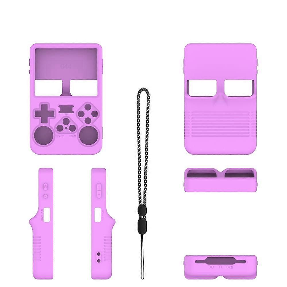 Shockproof AntiSlip AntiScratch Purple Silicone Protective Case for ANBERNIC R36S Gaming Console