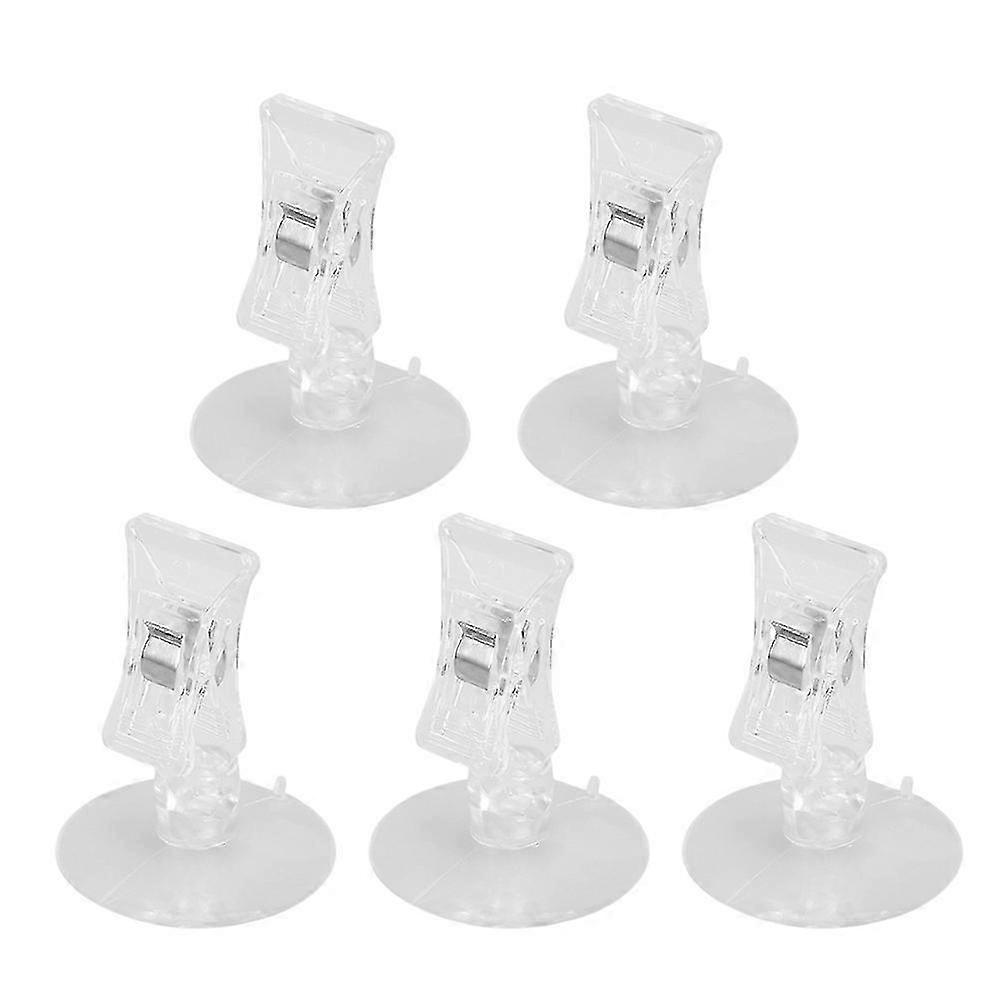 5 Pcs Practical Suction Cup Clips for Fish Tank Fodder and Seaweed