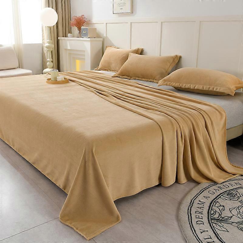 Winter Warmth Flatsheet Solid Color Single Double Queen King Size Bed Sheet Soft Comfortable Home Bedspread