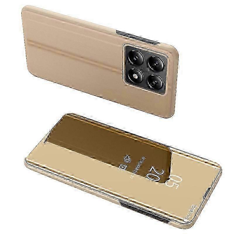 14T Pro Case with View Window, Leather Flip Cover with Stand Function