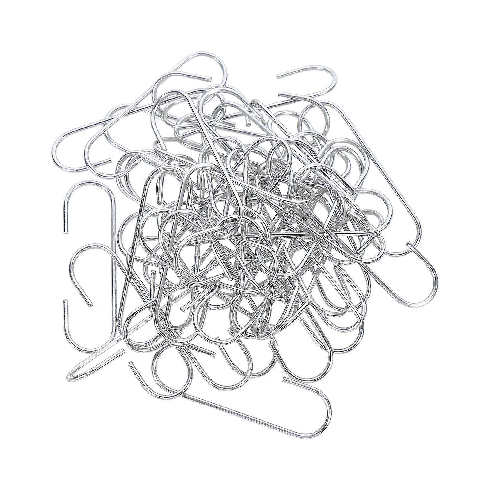 Iron Art Hook Multi-Functional Hooks for Xmas Decoration 100Pcs Silver