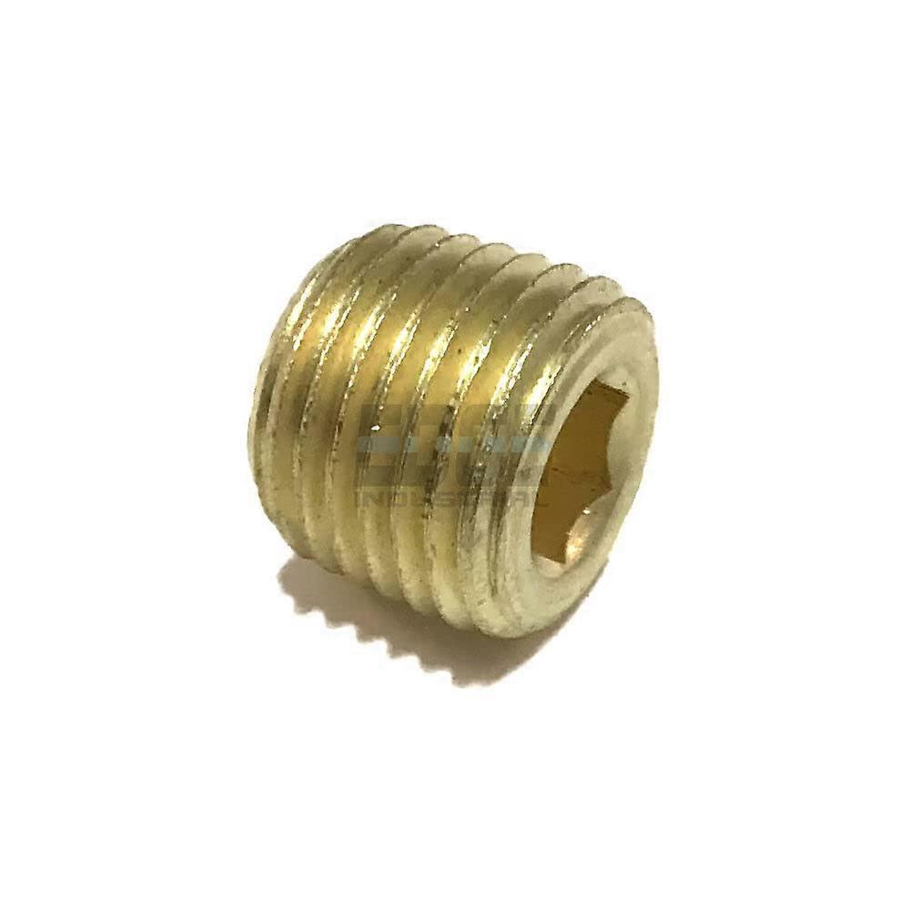 Brass Pipe Plug 1/4 NPT Male Countersunk Hex Head Fitting LeakProof Thread Seal 25 Pack