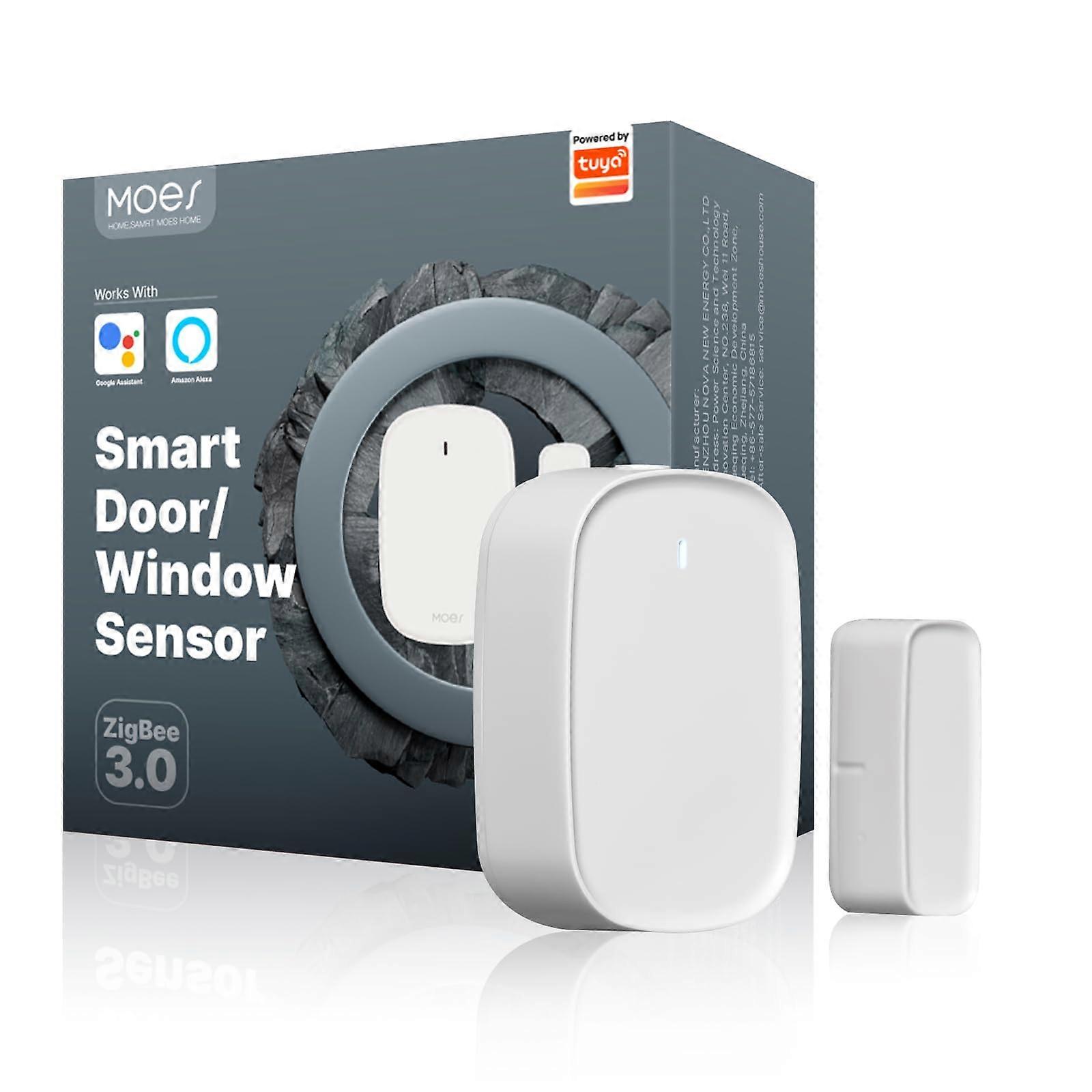 Zigbee Door Window Sensor with Instant Alerts, Smart Home Contact Sensor for Security, White