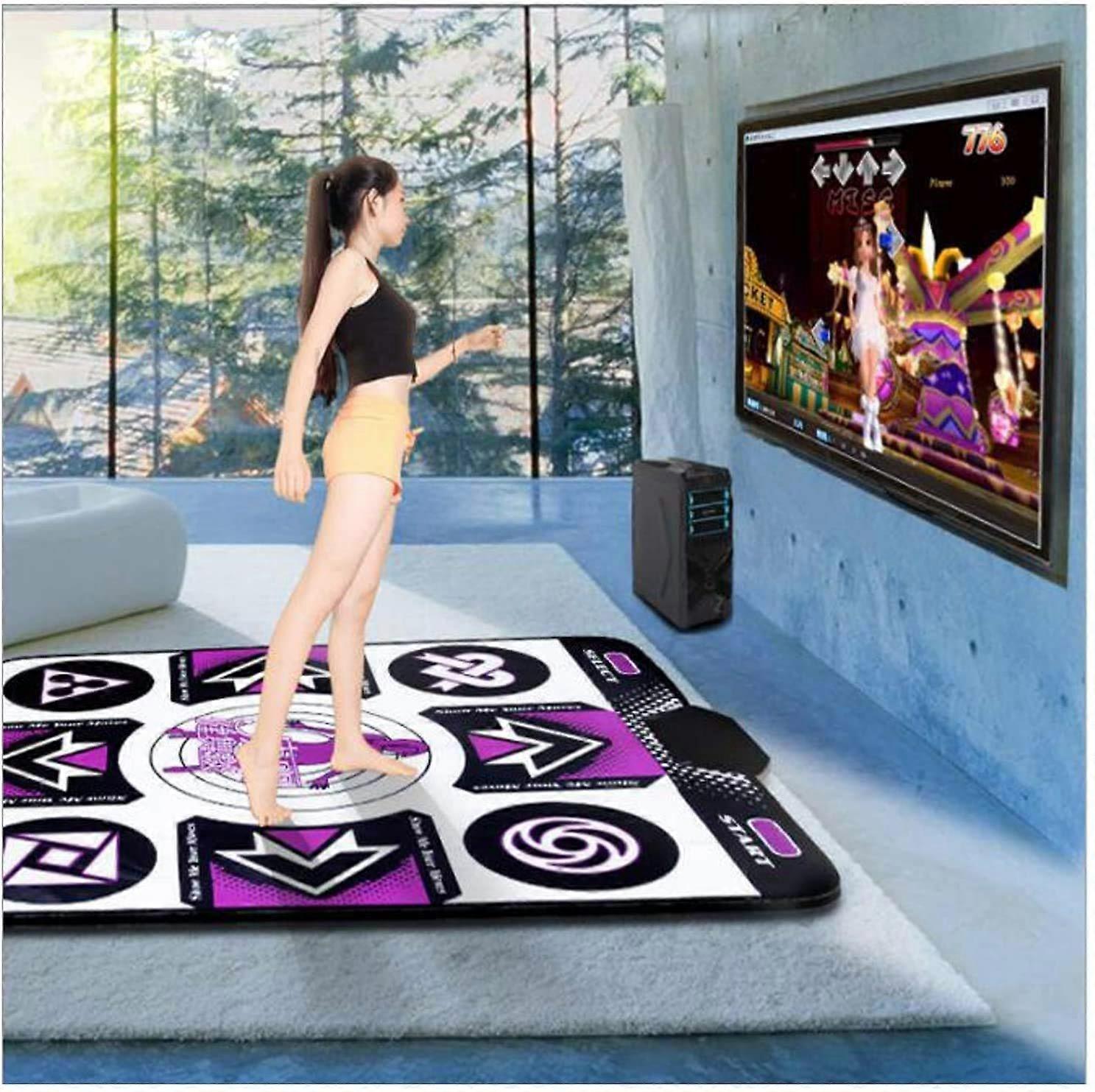 Thickened Foam Dance Mat with Noise Reduction and Shock Absorbing Surface for TV and Computer Use