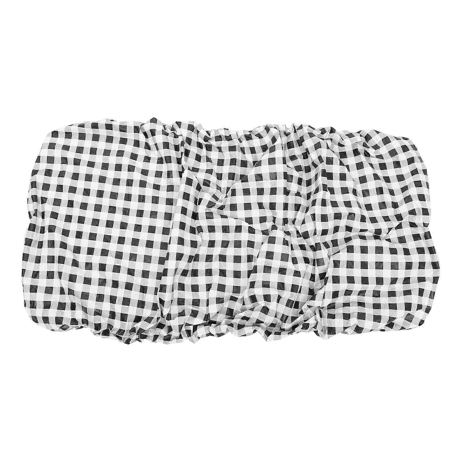 Black Picnic Tablecloth Decorative Table Cover for Decor 3Pcs Waterproof