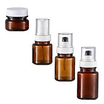 Flaconi spray cosmetici, contenitori dispenser da viaggio per la conservazione, marrone, 4 pezzi