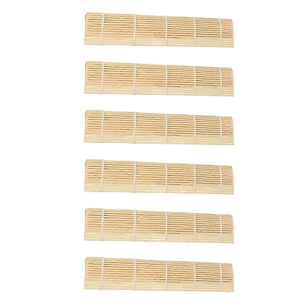 Sushi Making Pads Bamboo Sushi Gadget for Kitchen Use 6Pcs