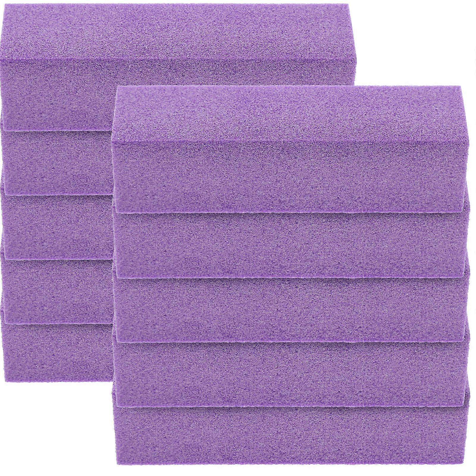 Sponge Nail Files Purple for Trimming 10Pcs Manicure Nail Buffer Blocks