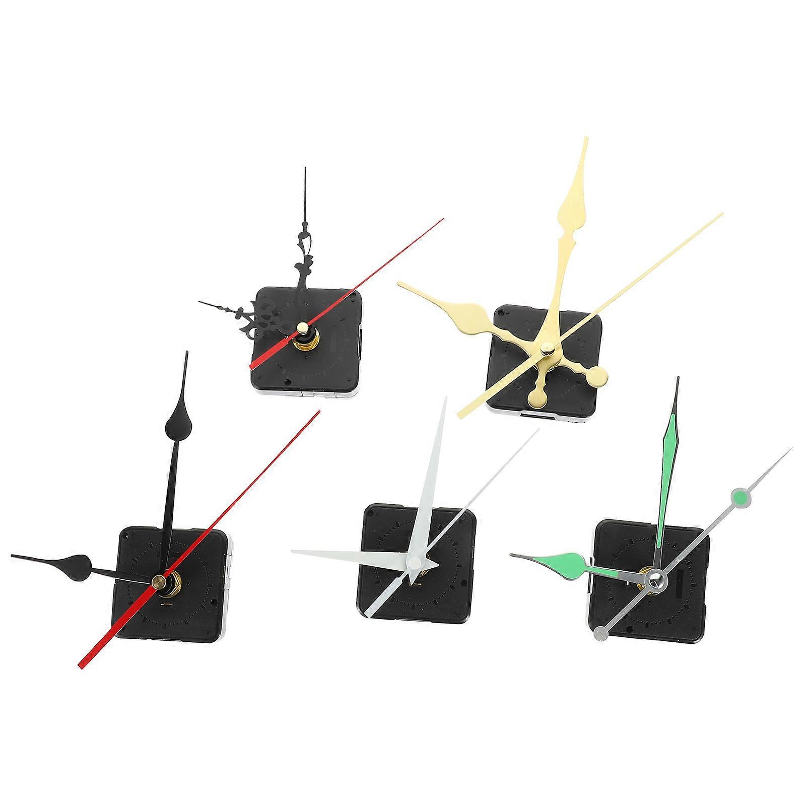 DIY Clock Movement Clock Mechanism Replacement for 5Sets Assorted Colors