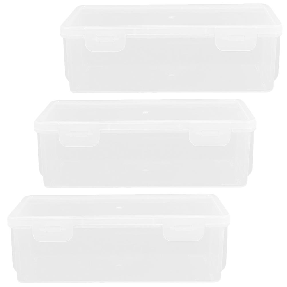 Loaf Bread Storage Container Clear Bread Box for Storage 3Pcs Transparent Case