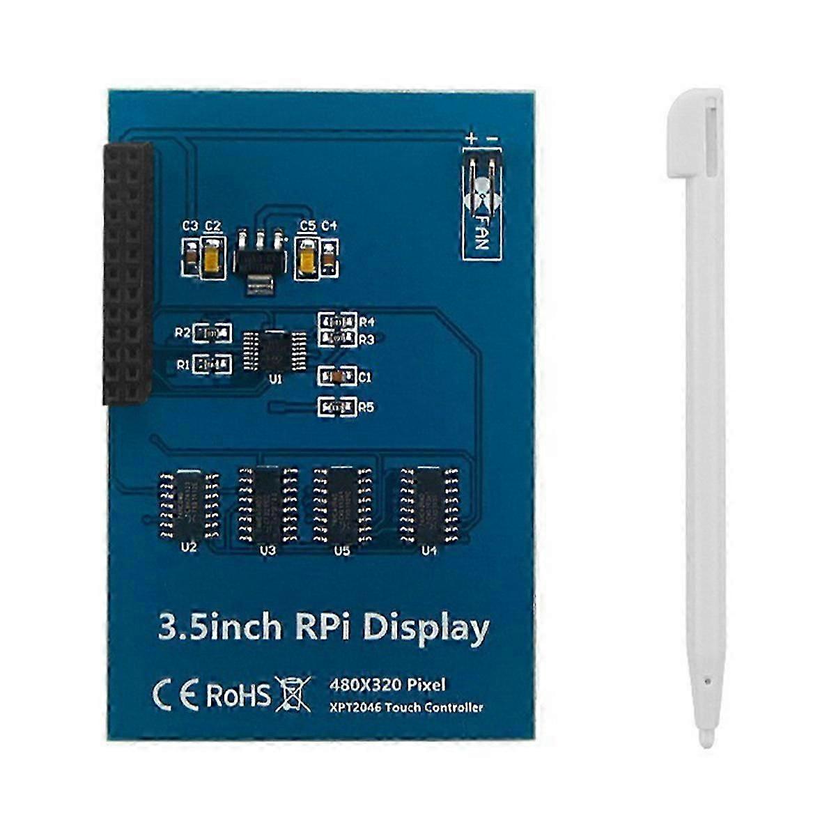 Tela touchscreen Prodef de 3,5 polegadas para Raspberry Pi, resolução 480x320, módulo TFT LCD de 5,5 polegadas e 20 quadros, com caneta touchscreen de alta qualidade.