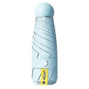 Vindtett lommeparaply med etui, glassfiberribber for stabilitet, 55 cm kalesje, svart eller blått valg