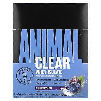Animal, Clear Whey Isolate, Blueberry Acai, 9 Individual Packets, 0.05 lb (25 g) Each