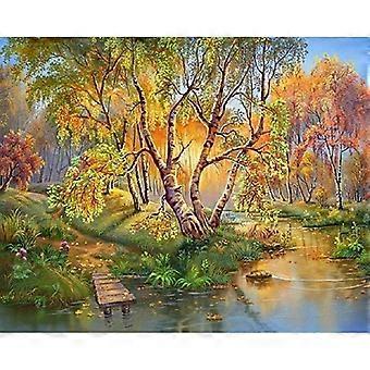 Quebra-cabeça de madeira para adultos - Floresta Fluvial, brinquedo de quebra-cabeça infantil desafiador, faça você mesmo, presente exclusivo, arte moderna, decoração para casa, quebra-cabeças para adultos