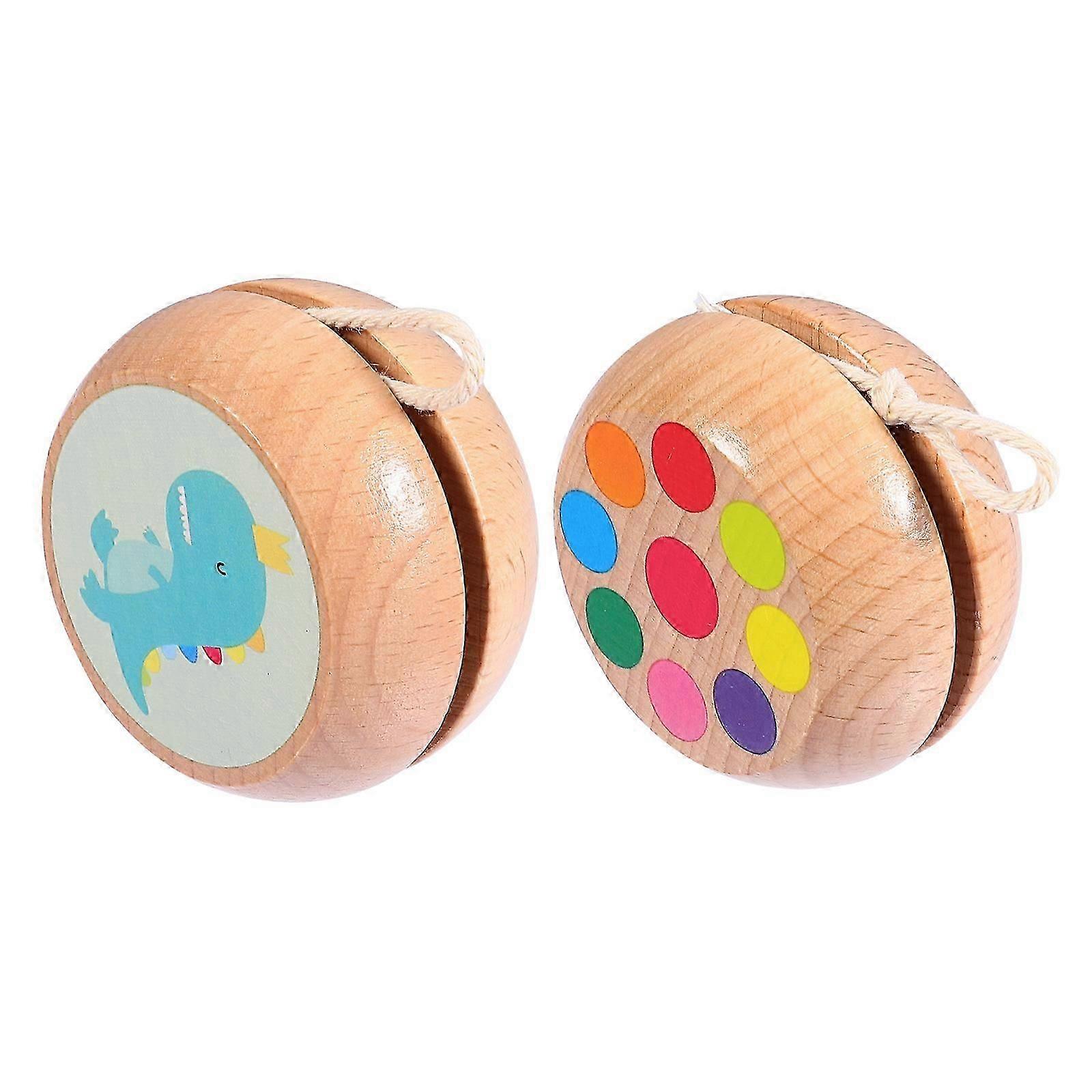 Educational Responsive Ball Toy Wood Beginner Function 2Pcs Kids Gift