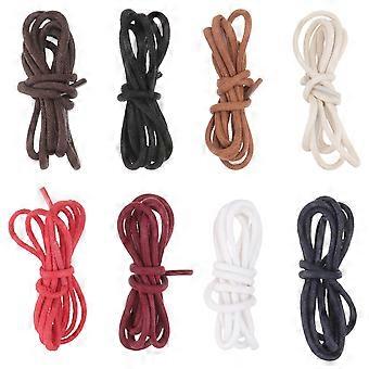 8Pairs Cordones de algodón encerado Lazos creativos para zapatos Accesorios simples para zapatos