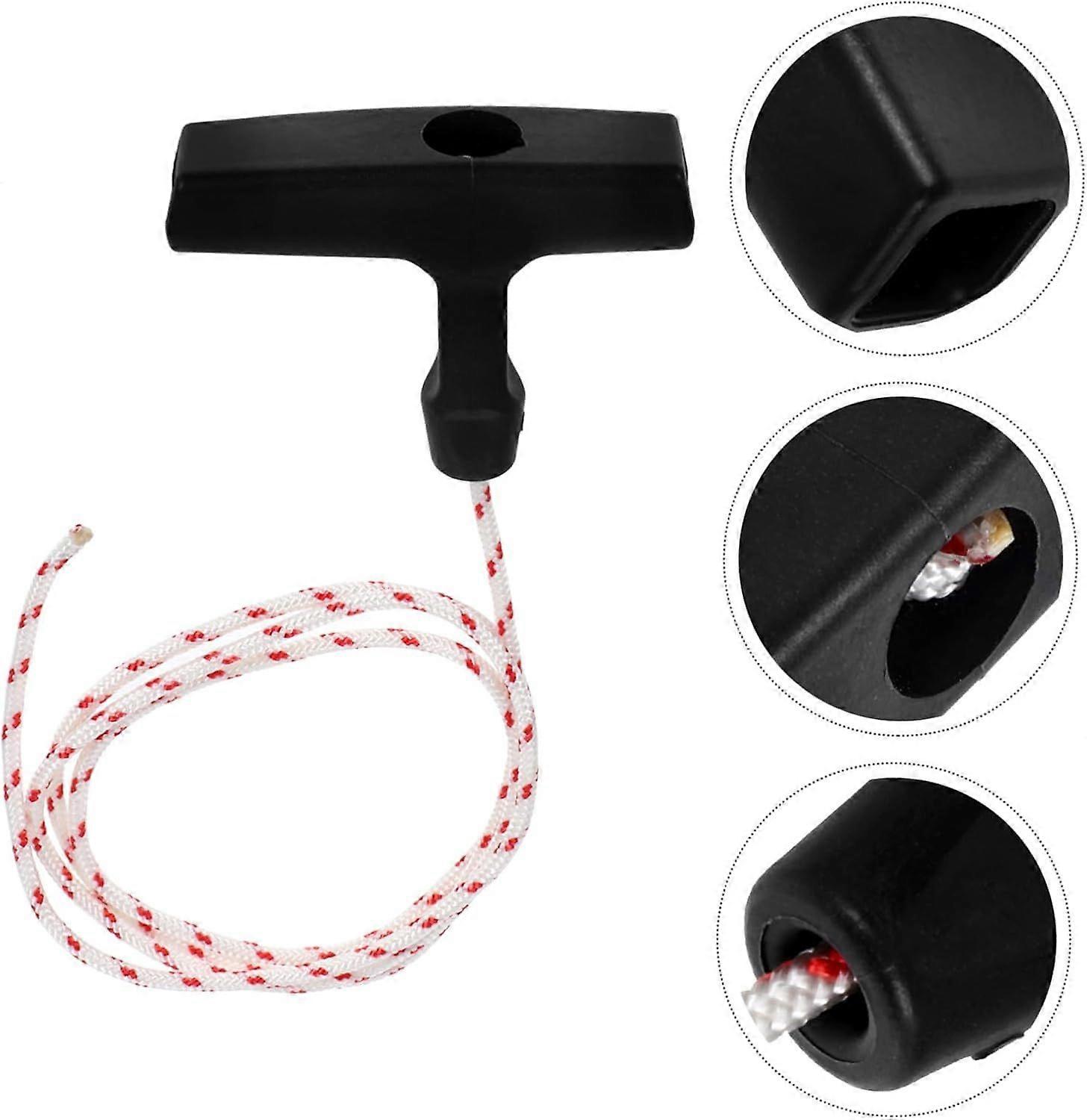 2 Pack Lawn Mower Pull Starter Replacement, Adjustable Long Rope, Durable Plastic Handle for Gasoline Engine