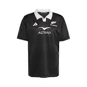 Camisa polo de rugby Adidas masculina da Nova Zelândia em poliéster