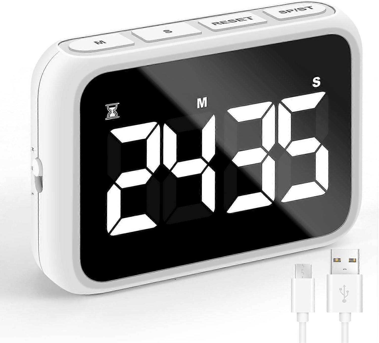 New models USB Rechargeable Loud Digital Kitchen Timer With Large LCD Display & Adjustable Loud Alarm - Digital Timer, Egg Timer