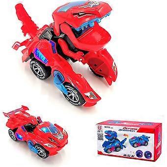 3-6 Year Old Boy's Dinosaur Toy, Deformed Dinosaur Toy car with LED Lights and Music, The Best Christmas Birthday Gift for Children Over 3 Years Old.