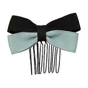 Pettine per capelli da donna, con fiocco abbinato al colore, doppio strato, antiscivolo, con denti lunghi, decorazione per capelli, frangia, fermaglio per capelli ricci, accessori per capelli